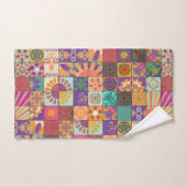 レトロ70sパッチワークタオルセット バスタオルセット (ハンドタオル)