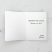 レトロ70sヒッピーサイケデリックフラワー誕生日 カード (内部)