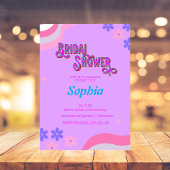 レトロ70Sヒッピーブライダルシャワー 招待状