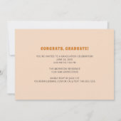 レトロ70sビデオ写真卒業パーティー 招待状 (裏面)