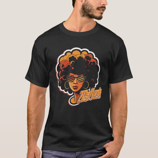 レトロ70sファンク音楽Tシャツ Tシャツ (正面)