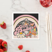 レトロ70sブギーディスコ踊りブライダルバチェロレッテ スタンダードカクテルナプキン (インサイチュ)