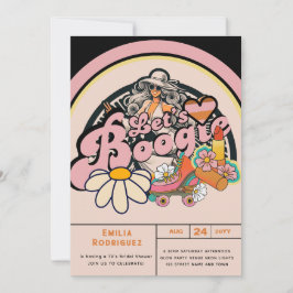 レトロ70sブギーディスコ踊りブライダルバチェロレッテ 招待状