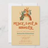 レトロ70sブライダルシャワーへの招待 招待状 (正面)