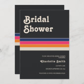 レトロ70sブライダルシャワー 招待状 (正面/裏面)