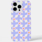 レトロ70sペリウィンクルパープル幾何学フラワー Case-Mate iPhoneケース (裏面)