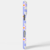 レトロ70sペリウィンクルパープル幾何学フラワー Case-Mate iPhoneケース (裏面 / 右)