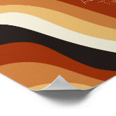 レトロ70sボホ結婚のアドバイス&ウェルウィッシュ ポスター (角)