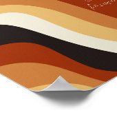 レトロ70sボホ結婚のサインOur Guest Book Poster ポスター (角)