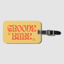 レトロ70sマスタードオレンジヒッピーGroovyベビー