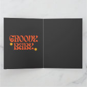 レトロ70sマスタードオレンジブラックヒッピーGroovyベビー カード (内部)