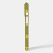 レトロ70sモノグラムイニシャルパターングリーンイエロー Case-Mate iPhoneケース (裏面 / 左)