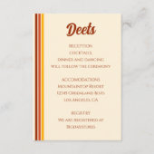 レトロ70sレインボーグルーヴィテラコッタオレンジ結婚ズ エンクロージャーカード (正面)