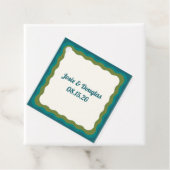 レトロ70sヴィンテージウェディングブルークール&グリーンカスタム フェイバータグ (インサイチュ)