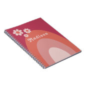 レトロ70sヴィンテージパーソナライズされた名 ノートブック (右側)