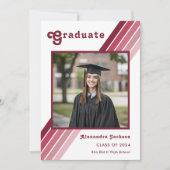 レトロ70sヴィンテージ大学院写真の発表 案内状 (正面)