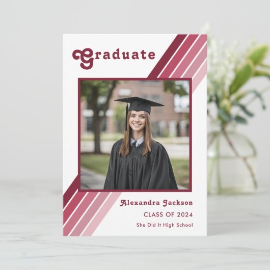 レトロ70sヴィンテージ大学院写真の発表 案内状 (スタンド正面)