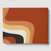 レトロ70s抽象芸術バーンドオレンジ結婚ズ ゲストブック (裏面)