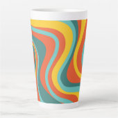 レトロ70s旋回の背景 カフェラテマグ (正面)