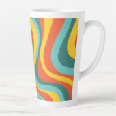レトロ70s旋回の背景 カフェラテマグ (右)