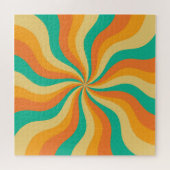 レトロ70s日が差すことの背カラフル景 ジグソーパズル (横)