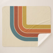 レトロ70s曲線 シェルパブランケット (正面(横))