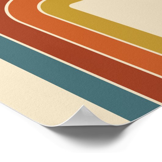 レトロ70s曲線 ポスター (角)