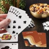 レトロ70s波状のオレンジ色のGroovy パーソナライズされた トランプ (インサイチュ)