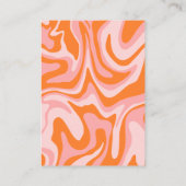 レトロ70s液体スワールボホピンクオレンジRSVP エンクロージャーカード (裏面)