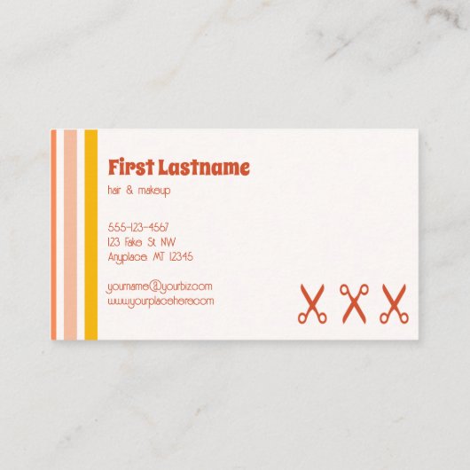 レトロ70s美容師名刺 名刺 (裏面)