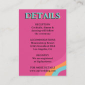 レトロ70s音楽カセットテープGroovy明るい赤紫色おもしろい エンクロージャーカード (裏面)