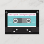 レトロ70s音楽カセットテープGroovy明るい赤紫色おもしろい エンクロージャーカード (正面)