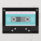 レトロ70s音楽カセットテープGroovy明るい赤紫色おもしろい メニュー (裏面)