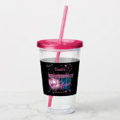 レトロ70's ネオンディスコボール独身最後の夜会 アクリルタンブラー (裏面)