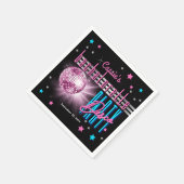 レトロ70's ネオンディスコボール独身最後の夜会 スタンダードカクテルナプキン (角)