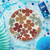 レトロ70s 60sパターンスタイル紙パーティープレート ペーパープレート (パーティー)