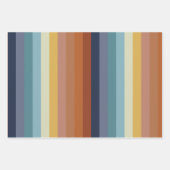 レトロ70s 60sヴィンテージストライプビア ラッピングペーパーシート (正面3)