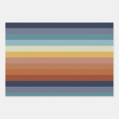 レトロ70s 60sヴィンテージストライプビア ラッピングペーパーシート (正面)