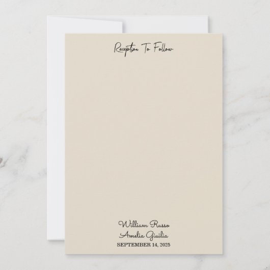 レトロ70s 80sファストボホはっきりしたコートハウス結婚ズ 招待状 (裏面)