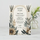 レトロ70s 80sファストボホはっきりしたコートハウス結婚ズ 招待状 (スタンド正面)