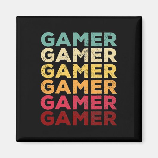 レトロ70s 80s 90sビデオゲーム男の子ギフトヴィンテージ マグネット (正面)