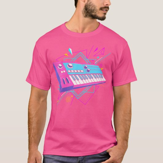 レトロ70S 80S Dj EdmテクノRave Tシャツ (正面)