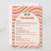 レトロ70s 80s Groovy DIscoバチェロレッテ週末 招待状 (裏面)