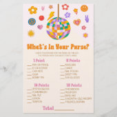 レトロ70's Disco何が財布の赤ちゃんシャワーゲーム 便箋 (正面)