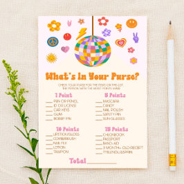 レトロ70's Disco何が財布の赤ちゃんシャワーゲーム 便箋