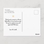 レトロ70s Groovyベビーシャワーサンキューカード ポストカード (裏面)