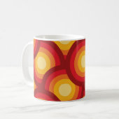 レトロ70s Groovy幾何学円 コーヒーマグカップ (正面左)