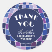 レトロ70s Groovy最後のディスコバチェロレッテありがとう ラウンドシール (正面)