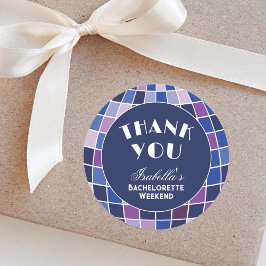 レトロ70s Groovy最後のディスコバチェロレッテありがとう ラウンドシール