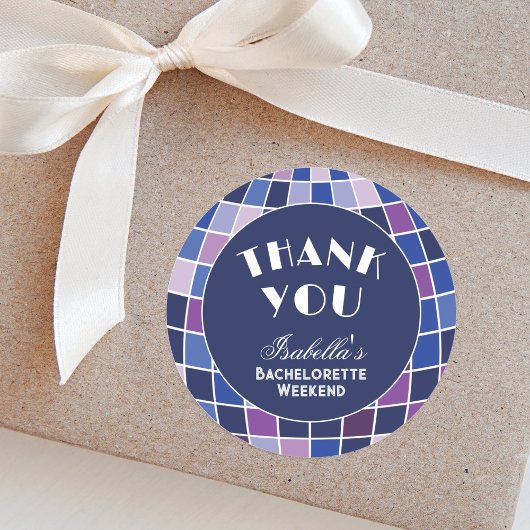 レトロ70s Groovy最後のディスコバチェロレッテありがとう ラウンドシール